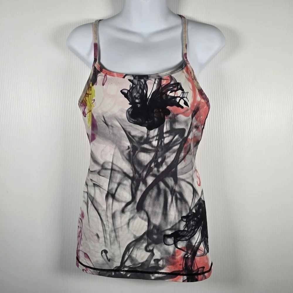 Lululemon Unicorn Tears Power Y Tank Top Adjustable Straps Size 8 Rare Print